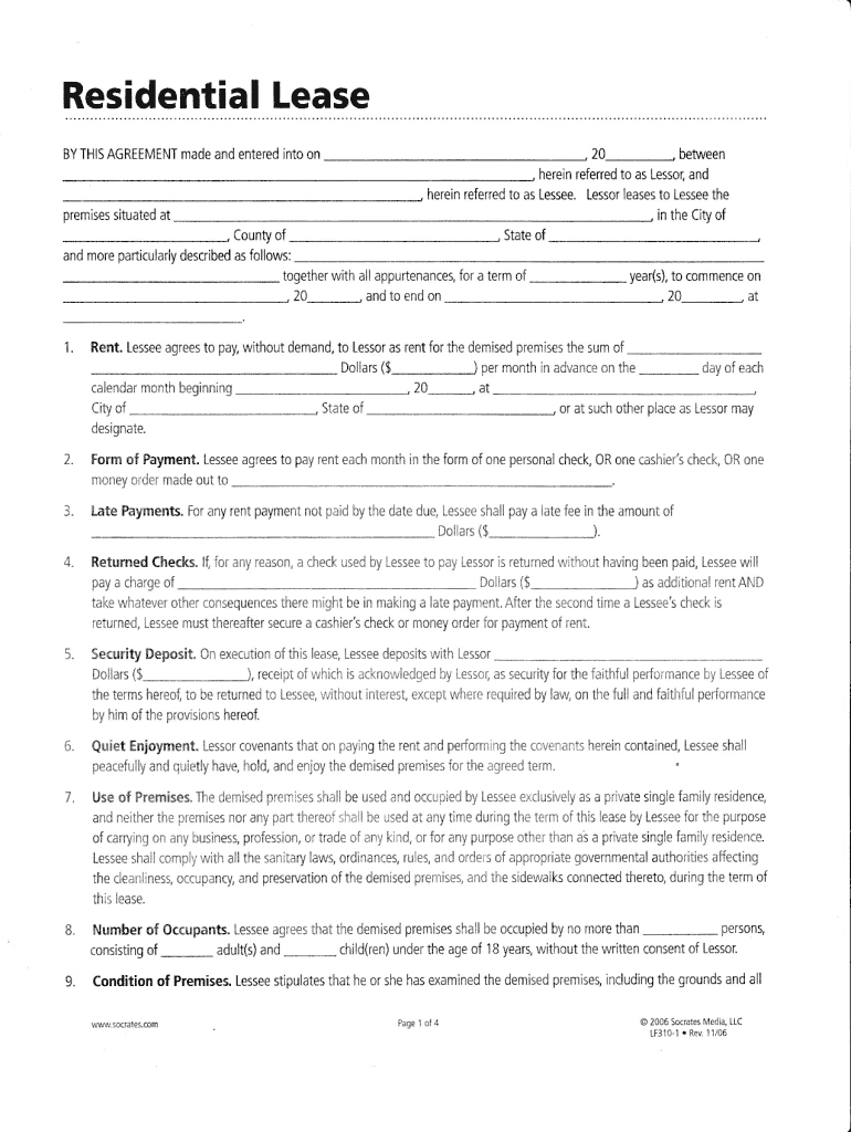 Lf310 Residential Lease 2006-2025